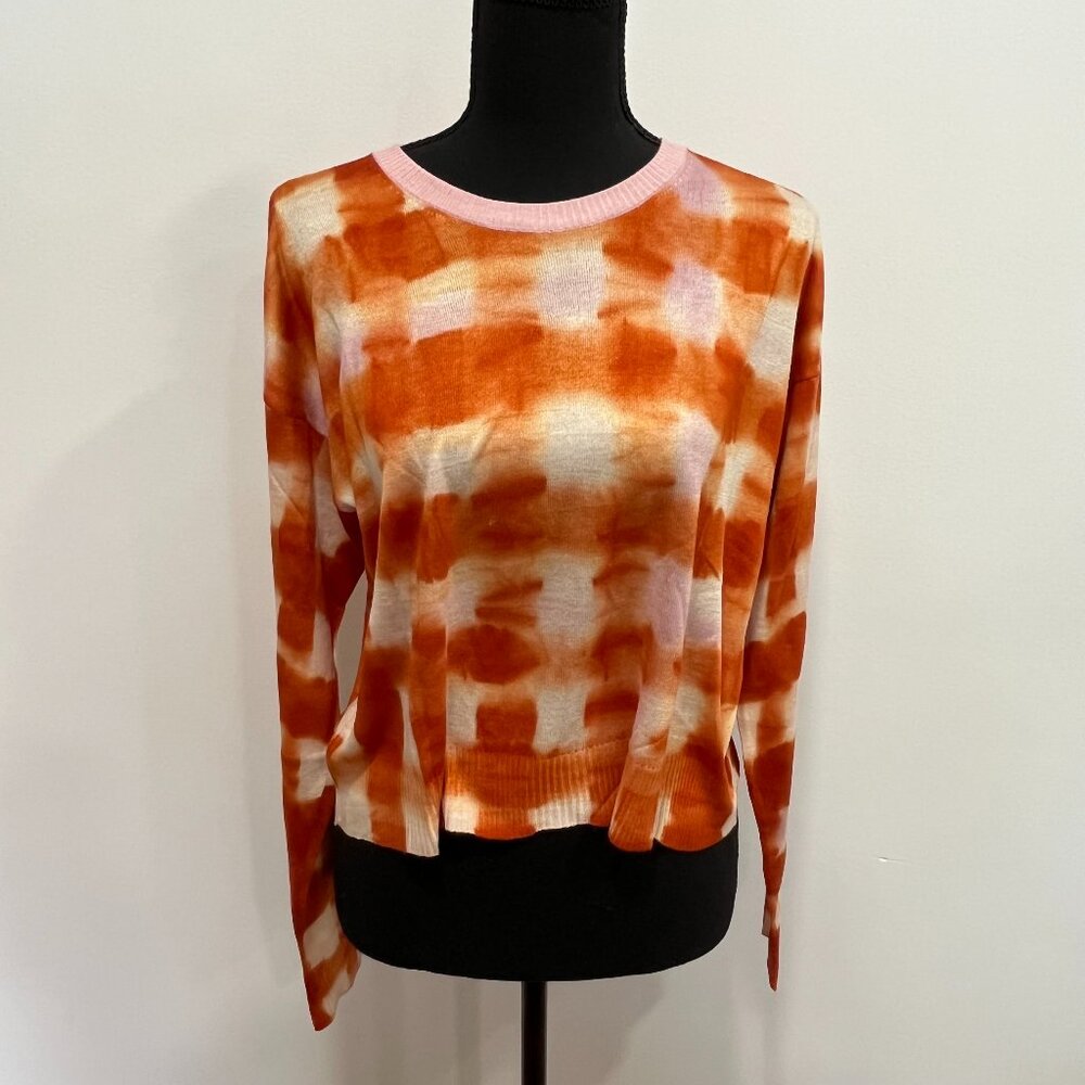 Happy Sheep Oh So Soft Tie Dye Silk and Cashmere Crewneck Sweater, L, NWOT